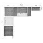 Cozinha Compacta Com Vidro 8 Portas Lavínia Poquema