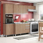 Cozinha Compacta Completa 9 Portas 2 Gavetas E Balcão Para Pi