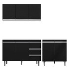 Cozinha Compacta Completa Andréia 03 Peças Aéreo 120cm Balcão