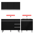 Cozinha Compacta Completa Andréia 03 Peças Aéreo 120cm Balcão