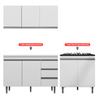 Cozinha Compacta Completa Andréia 03 Peças Aéreo 120cm Balcão