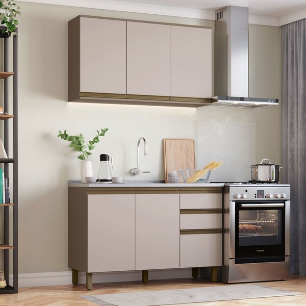 Cozinha Compacta Connect 6 Portas 2 Gavetas 100% Mdf Duna/cri