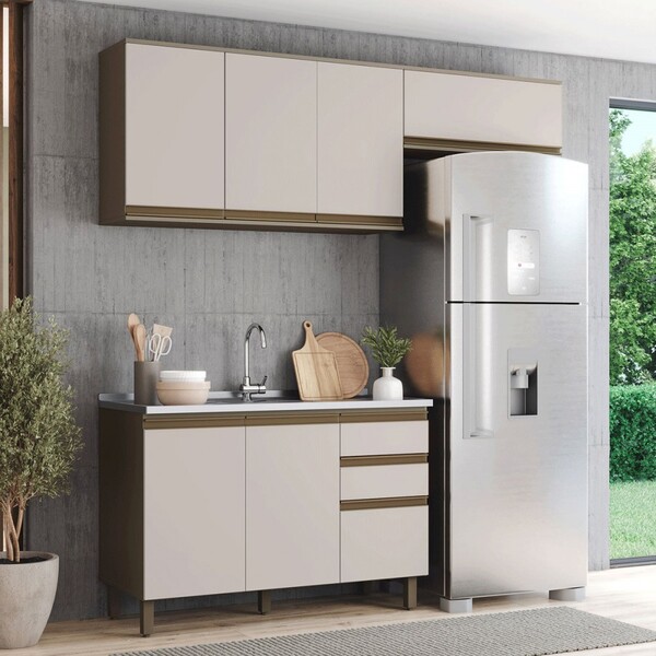 Cozinha Compacta Connect 7 Portas 2 Gavetas 100% Mdf Duna/cri