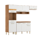 Cozinha Compacta Dama Com Balcão 3 Peças Cor Amendola Branco