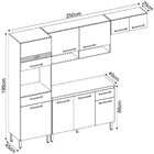 Cozinha Compacta Dama Com Balcão 3 Peças Cor Amendola Branco