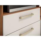 Cozinha Compacta Dama Com Balcão 3 Peças Cor Amendola Branco