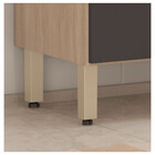 Cozinha Compacta Dama Com Balcão 3 Peças Cor Avena Grafito De