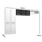 Cozinha Compacta De Aço 3 Peças Topázio Smart Telasul Branco