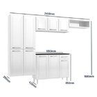 Cozinha Compacta De Aço 4 Peças Topázio Smart Telasul Branco