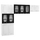 Cozinha Compacta De Aço, 5 Portas De Vidros - Telasul Novitá