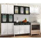 Cozinha Compacta De Aço, 5 Portas De Vidros - Telasul Novitá