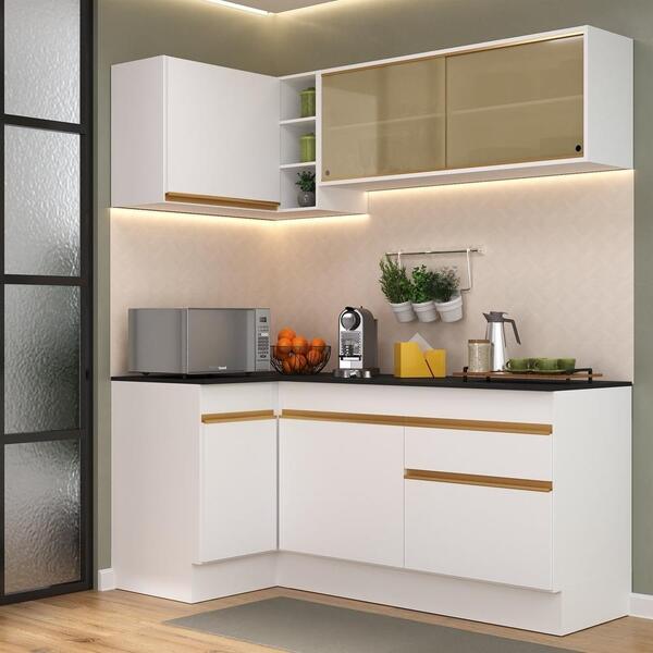 Cozinha Compacta De Canto Com Rodapé Veneza Multimóveis Mp209