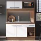 Cozinha Compacta Delta 4 Portas 1 Gaveta Avela/branco - Decib