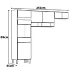Cozinha Compacta Demóbile Dama Com Balcão - Nicho Para Micro-