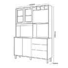 Cozinha Compacta Diamond 5 Portas 3 Gavetas Chumbo/carvalho N