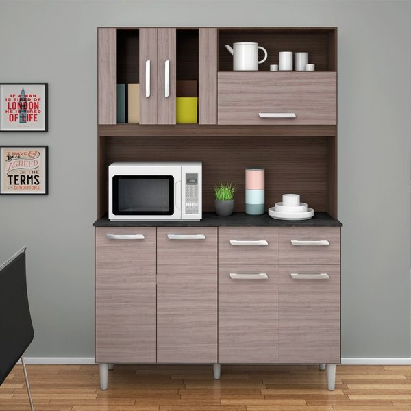 Cozinha Compacta Ellen 7 Portas 2 Gavetas Poquema