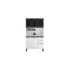 Cozinha Compacta Em Aço 105cm 6 Portas 2 Gavetas Pratika Itat