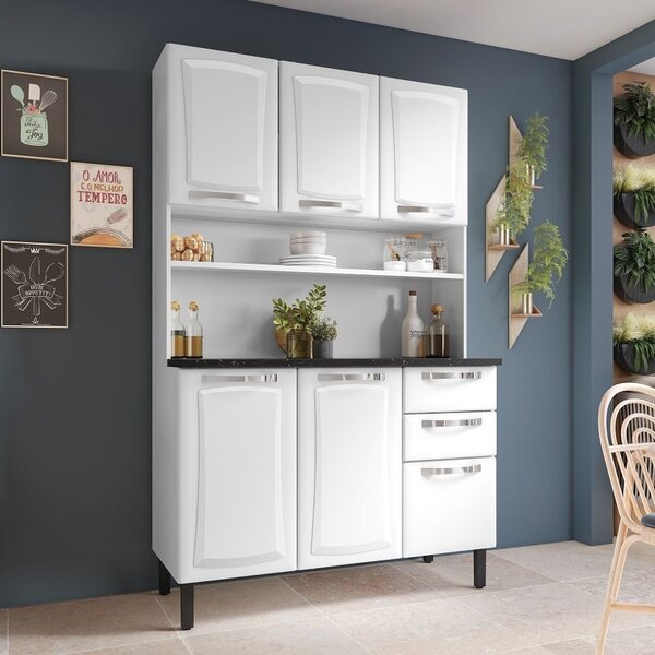 Cozinha Compacta Em Aço 120cm 6 Portas 2 Gavetas Pratika Itat