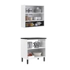 Cozinha Compacta Em Aço 2 Peças 4 Portas 1 Nicho New Premium