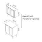 Cozinha Compacta Em Aço 2 Peças 4 Portas Florença Itatiaia Gr