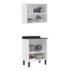 Cozinha Compacta Em Aço 2 Peças 4 Portas Florença Itatiaia Gr