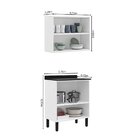 Cozinha Compacta Em Aço 2 Peças 4 Portas Florença Itatiaia Gr