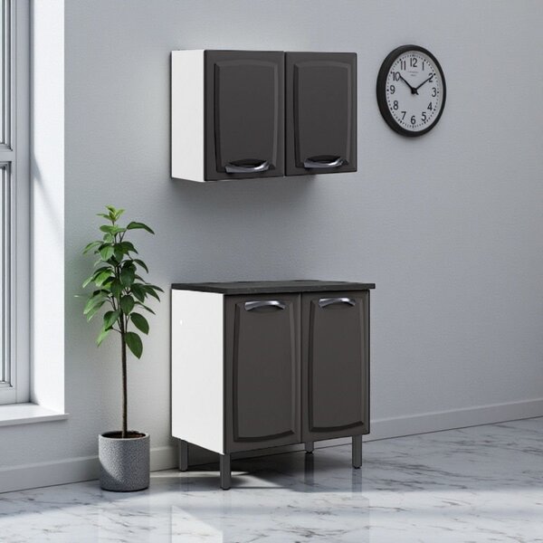 Cozinha Compacta Em Aço 2 Peças 4 Portas New Premium Itatiaia