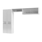 Cozinha Compacta Em Aço 3 Peças 6 Portas 1 Nicho Topázio Glas