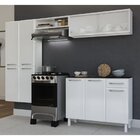 Cozinha Compacta Em Aço 3 Peças 6 Portas 1 Nicho Topázio Glas
