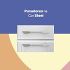 Cozinha Compacta Em Aço 3 Peças 6 Portas 1 Nicho Topázio Glas