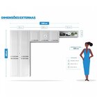 Cozinha Compacta Em Aço 3 Peças 7 Portas Rose Itatiaia Branco