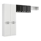 Cozinha Compacta Em Aço 3 Peças 7 Portas Rose Itatiaia Preto/