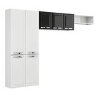Cozinha Compacta Em Aço 3 Peças 7 Portas Rose Itatiaia Preto/