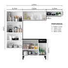 Cozinha Compacta Em Aço 4 Peças 10 Portas 1 Gaveta 1 Nicho Ro