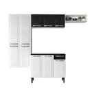 Cozinha Compacta Em Aço 4 Peças 10 Portas 1 Gaveta 1 Nicho Ro