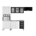 Cozinha Compacta Em Aço 4 Peças 11 Portas 2 Gavetas Com Pia I