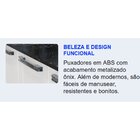 Cozinha Compacta Em Aço 4 Peças 11 Portas 2 Gavetas Paneleiro