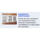 Cozinha Compacta Em Aço 4 Peças 12 Portas 2 Gavetas Paneleiro