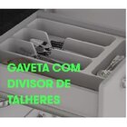 Cozinha Compacta Em Aço 4 Peças 13 Portas 2 Gavetas Paneleiro