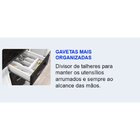 Cozinha Compacta Em Aço 4 Peças 14 Portas 2 Gavetas Paneleiro