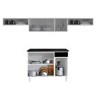 Cozinha Compacta Em Aço 6 Portas 1 Gaveta 2 Nichos Rubi Telas