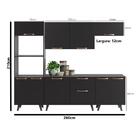 Cozinha Compacta Emília Paneleiro Armário Aéreo Balcão Duplo