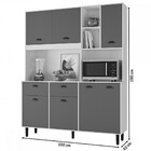 Cozinha Compacta Eva 7 Portas 2 Gavetas Évora Rústico - Nicio