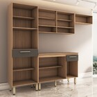 Cozinha Compacta Ferrara 9 Portas 2 Gavetas Avena Touch/grafi