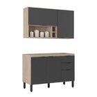 Cozinha Compacta Firenze 02 Peças 05 Portas 02 Gavetas  Avena