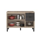 Cozinha Compacta Firenze 02 Peças 05 Portas 02 Gavetas  Avena