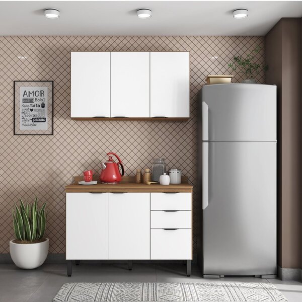 Cozinha Compacta Firenze 02 Peças 06 Portas 02 Gavetas  Amend