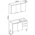 Cozinha Compacta Firenze 02 Peças 06 Portas 02 Gavetas  Amend