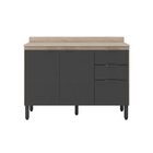 Cozinha Compacta Firenze 02 Peças 06 Portas 02 Gavetas  Avena