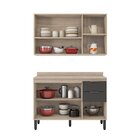 Cozinha Compacta Firenze 02 Peças 06 Portas 02 Gavetas  Avena